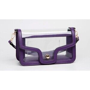 Purple Clear Stadium Purse, Game Day Crossbody Bag